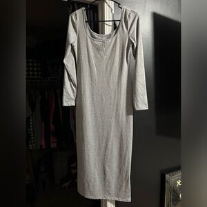 long gray dress